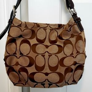 Coach Monogram Canvas Purse with adjustable strap